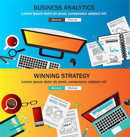 simsearch:400-07102453,k - Flat Style Design Concepts for business strategy and career. Ideal for corporate brochures, flyers, digital marketing, product or idea presentations, web banners and so on . Stock Photo - Budget Royalty-Free & Subscription, Code: 400-08114808