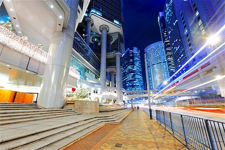 hong kong traffic at night Stock Photo - Budget Royalty-Free & Subscription, Code: 400-08115181