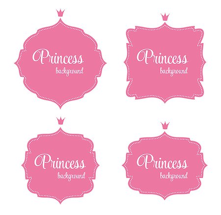 Princess Crown Frame Vector Illustration. EPS10 Stock Photo - Budget Royalty-Free & Subscription, Code: 400-08115206