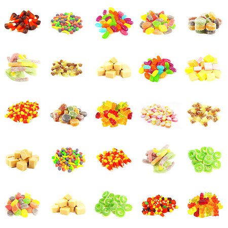 Repeating Candy Background and Isolated on White Art Stock Photo - Budget Royalty-Free & Subscription, Code: 400-08115503