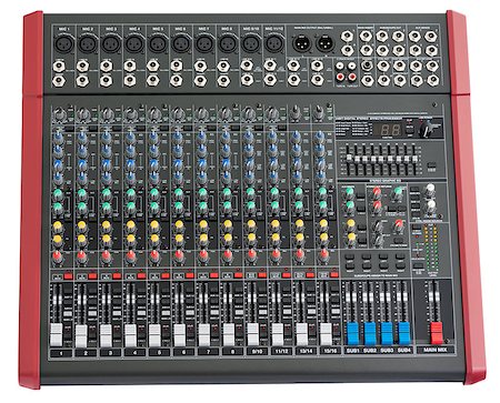 Professional Mixing Console. Music Device Isolated on White Background Stock Photo - Budget Royalty-Free & Subscription, Code: 400-08115571