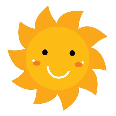 sun designs vector - Beautiful yellow smiling cartoon Sun isolated on white Stock Photo - Budget Royalty-Free & Subscription, Code: 400-08116624