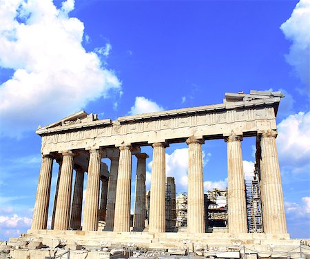 Parthenon on the Acropolis in Athens, Greece Fotografie stock - Microstock e Abbonamento, Codice: 400-08110054