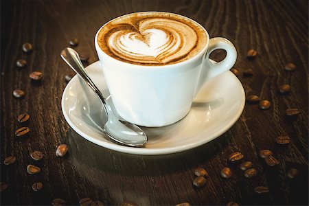 phantom1311 (artist) - Cup of coffee on the oak table Stock Photo - Budget Royalty-Free & Subscription, Code: 400-08110821