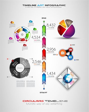 Timeline with Infographics design elements for brochures, data display, infocharts, business backgrounds, branstorming meetings, presentations and so on. Stockbilder - Microstock & Abonnement, Bildnummer: 400-08110876