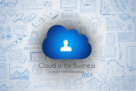 simsearch:400-08110918,k - Cloud Computing concept with infographics sketch set: design elements isolated, vector shapes. It include lots of icons included graphs, stats, devices,laptops, clouds, concepts and so on. Stockbilder - Microstock & Abonnement, Bildnummer: 400-08110878