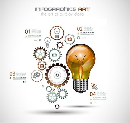 simsearch:400-08110918,k - Infographic Layout for Brainstorming Concept background with graphs sketches. A lot of hand drawn infographics and related design elements are included plus 3D glossy lamp. Stockbilder - Microstock & Abonnement, Bildnummer: 400-08110942