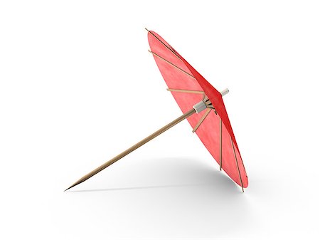 paper umbrella - Cocktail Umbrella isolated on white background Stock Photo - Budget Royalty-Free & Subscription, Code: 400-08111029