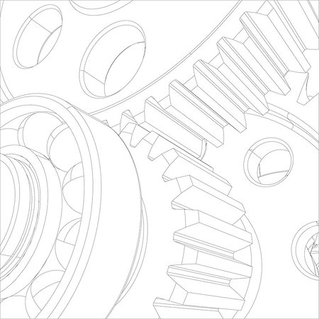 reducer - Gears with bearings and shafts. Close-up. Render on white background Photographie de stock - Aubaine LD & Abonnement, Code: 400-08111234