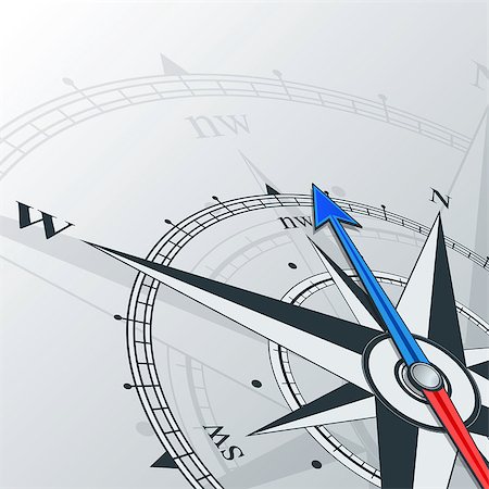 simsearch:400-08407154,k - Compass with wind rose, the arrow points to the north-west. Illustrations can be used as background Stockbilder - Microstock & Abonnement, Bildnummer: 400-08111407