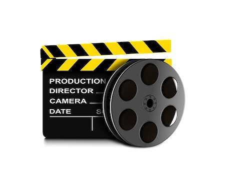 simsearch:400-08013198,k - Film reel and clapper board icon Stock Photo - Budget Royalty-Free & Subscription, Code: 400-08111455