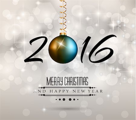 2016 New Year and Happy Christmas background for your flyers, invitation, party posters, greetings card, brochure cover or generic banners. Stock Photo - Budget Royalty-Free & Subscription, Code: 400-08111621