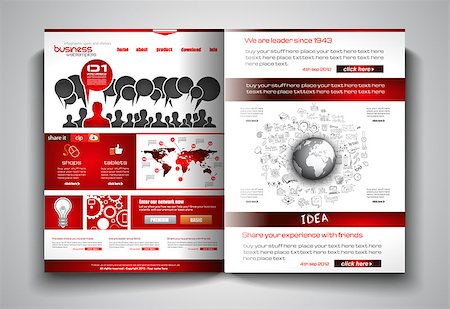 poster background - Vector bi-fold brochure template design or flyer layout to use for business applications, magazines, advertising, product sheets, item notes, event flyers or meeting invitations. Foto de stock - Super Valor sin royalties y Suscripción, Código: 400-08111631