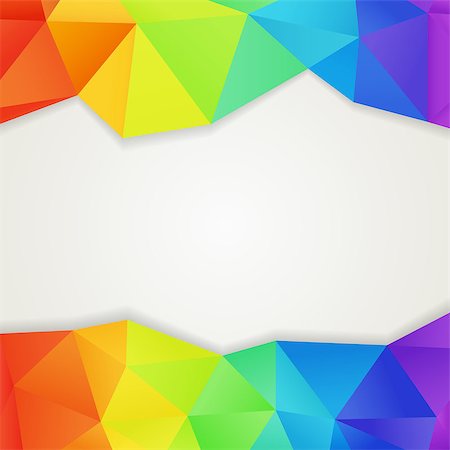 Abstract polygonal rainbow background with space for text Photographie de stock - Aubaine LD & Abonnement, Code: 400-08111796