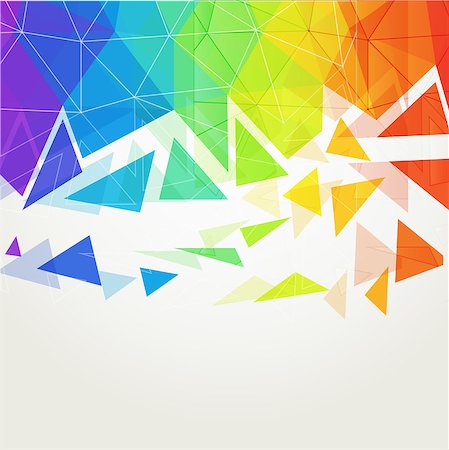 Abstract polygonal rainbow background with space for text Photographie de stock - Aubaine LD & Abonnement, Code: 400-08111797