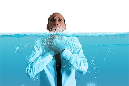 simsearch:400-08496169,k - Businessman with the water in the throat Stock Photo - Budget Royalty-Free & Subscription, Code: 400-08112181