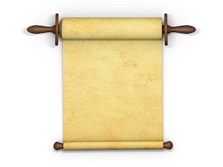 scroll parchments - Antique scroll of parchment manuscript Stock Photo - Budget Royalty-Free & Subscription, Code: 400-08112343