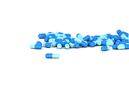 An Illustration of a Group of Blue Pills on a white background Stock Photo - Budget Royalty-Free & Subscription, Code: 400-08113121