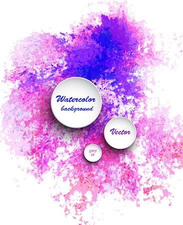 simsearch:400-08190918,k - Watercolor vector background. Hand drawing with colored spots and blotches. Fotografie stock - Microstock e Abbonamento, Codice: 400-08134148