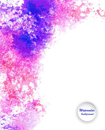 simsearch:400-08190918,k - Watercolor vector background. Hand drawing with colored spots and blotches. Fotografie stock - Microstock e Abbonamento, Codice: 400-08134152