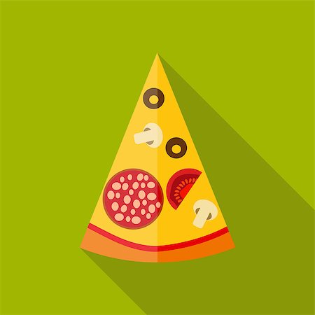 Pizza Flat Icon with Long Shadow, Vector Illustration Eps10 Foto de stock - Royalty-Free Super Valor e Assinatura, Número: 400-08134342