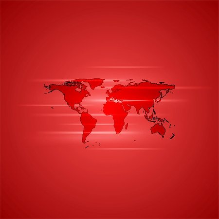 simsearch:400-08978821,k - Red glowing background with world map. Vector design Foto de stock - Super Valor sin royalties y Suscripción, Código: 400-08134489