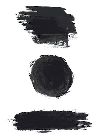 simsearch:400-06876753,k - Set of black grunge watercolor blots. Vector background Photographie de stock - Aubaine LD & Abonnement, Code: 400-08134505