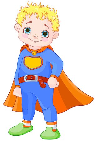 Illustration of super hero boy Stock Photo - Budget Royalty-Free & Subscription, Code: 400-08134705