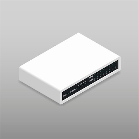 simsearch:400-06332402,k - Router detailed isometric icon vector graphic illustration Foto de stock - Super Valor sin royalties y Suscripción, Código: 400-08134784