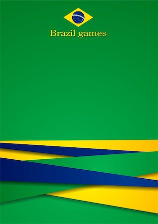 earth vector south america - Sport games vector background in Brazilian colors Stock Photo - Budget Royalty-Free & Subscription, Code: 400-08134839
