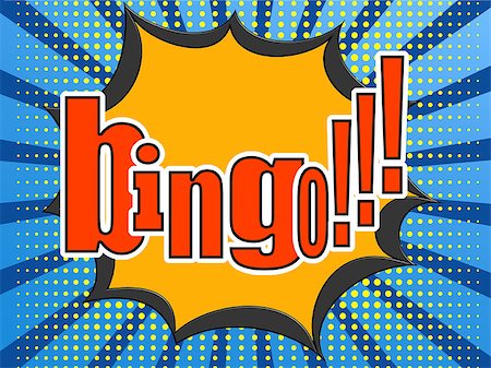 Bingo comic speech bubble image with hi-res rendered artwork that could be used for any graphic design. Stock Photo - Budget Royalty-Free & Subscription, Code: 400-08135220