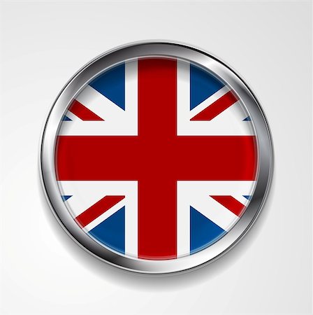 simsearch:400-06326700,k - United Kingdom of Great Britain metal button flag. Vector design Stock Photo - Budget Royalty-Free & Subscription, Code: 400-08135301