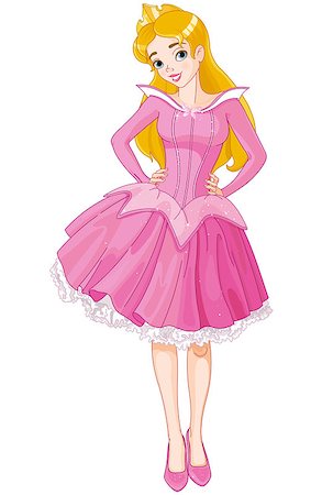 Illustration of beautiful girl dressed Sleeping Beauty costume Stock Photo - Budget Royalty-Free & Subscription, Code: 400-08135453