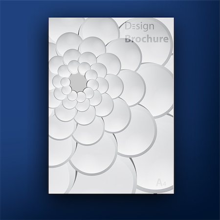 simsearch:400-08138495,k - Vector grey squama swirl  brochure  booklet cover design templates collection Fotografie stock - Microstock e Abbonamento, Codice: 400-08135589