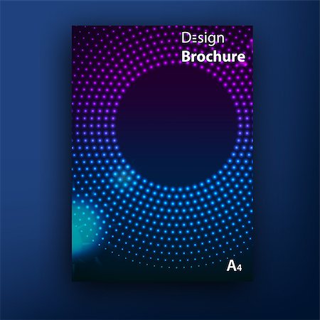 simsearch:400-08138495,k - Vector  violet - blue brochure  booklet cover design templates collection with a place for your text editable Fotografie stock - Microstock e Abbonamento, Codice: 400-08135594