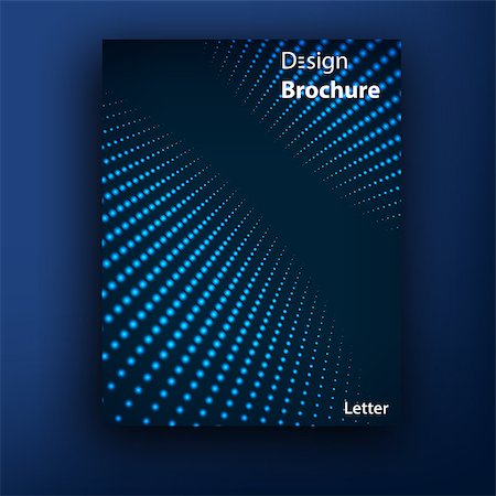 simsearch:400-08138495,k - Vector perspective digital dots brochure / booklet cover design templates collection Fotografie stock - Microstock e Abbonamento, Codice: 400-08135590