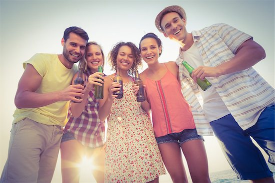 group of friends having fun at the beach Stock Photo - Royalty-Free, Artist: 4774344sean, Image code: 400-08136880