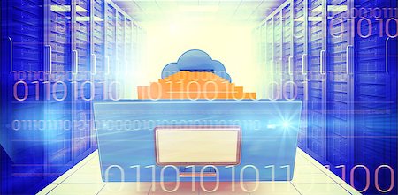 simsearch:400-07448077,k - interface against composite image of cloud computing drawer Fotografie stock - Microstock e Abbonamento, Codice: 400-08137199