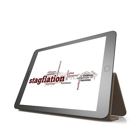 simsearch:400-07295043,k - Stagflation word cloud on tablet image with hi-res rendered artwork that could be used for any graphic design. Foto de stock - Super Valor sin royalties y Suscripción, Código: 400-08137817