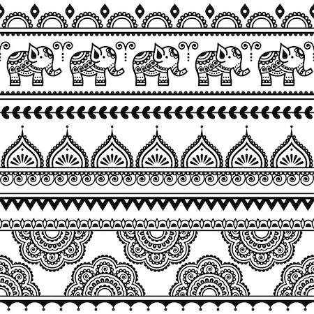 symmetrical animals - vector ornament - orient traditional style on white Stock Photo - Budget Royalty-Free & Subscription, Code: 400-08137825