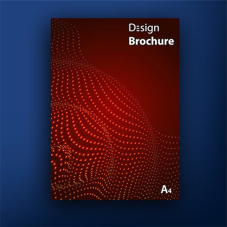 Vector red sound wave equalizer brochure   booklet cover design templates collection Stock Photo - Budget Royalty-Free & Subscription, Code: 400-08137998