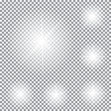 Set of Glowing Light Stars with Sparkles Vector Illustration EPS10 Foto de stock - Super Valor sin royalties y Suscripción, Código: 400-08138177