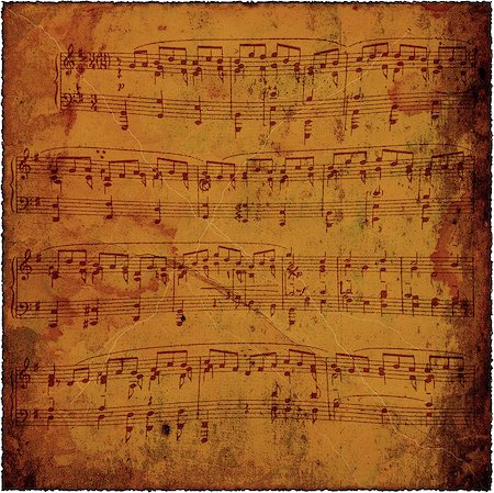 sheet music background - Grunge old paper texture, background Stock Photo - Budget Royalty-Free & Subscription, Code: 400-08138517