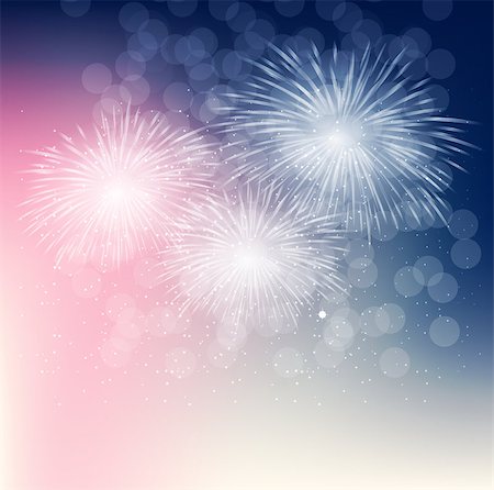 simsearch:400-06416200,k - Vector Illustration of Fireworks, Salute on a Dark Background EPS10 Stock Photo - Budget Royalty-Free & Subscription, Code: 400-08138564