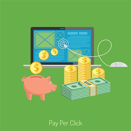 simsearch:400-07549364,k - Concepts for Online Internet Technology - Pay per Click Flat Icons. Can be used for web banners and printing advertising. Vector Illustration. Stock Photo - Budget Royalty-Free & Subscription, Code: 400-08138748