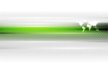 simsearch:400-08135278,k - Green white hi-tech abstract background with world map. Vector art design Stock Photo - Budget Royalty-Free & Subscription, Code: 400-08138825