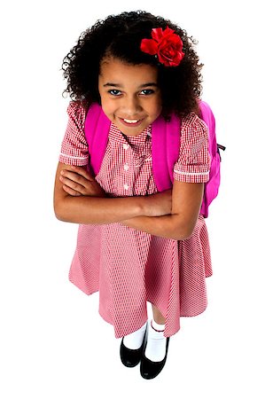 Aerial view of a charming school girl Stock Photo - Budget Royalty-Free & Subscription, Code: 400-08130831