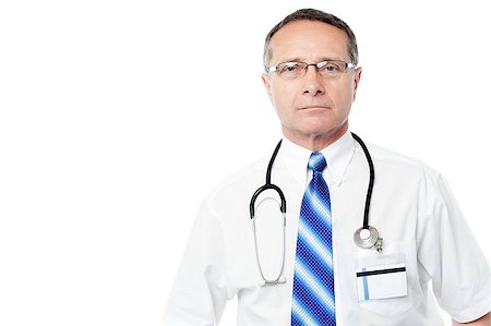 simsearch:400-08131186,k - Senior doctor with stethoscope around his neck Stock Photo - Budget Royalty-Free & Subscription, Code: 400-08131327