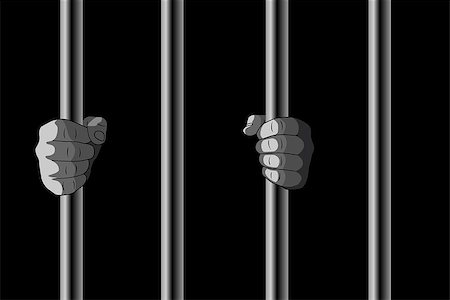 dark prison cell - Vector Illustration of Hands holding Jail Bars, Eps 8 Vector Stock Photo - Budget Royalty-Free & Subscription, Code: 400-08132038