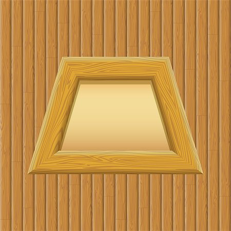 simsearch:400-05287751,k - Wooden Frame with Empty Paper on a Wall. Vector Foto de stock - Super Valor sin royalties y Suscripción, Código: 400-08132136